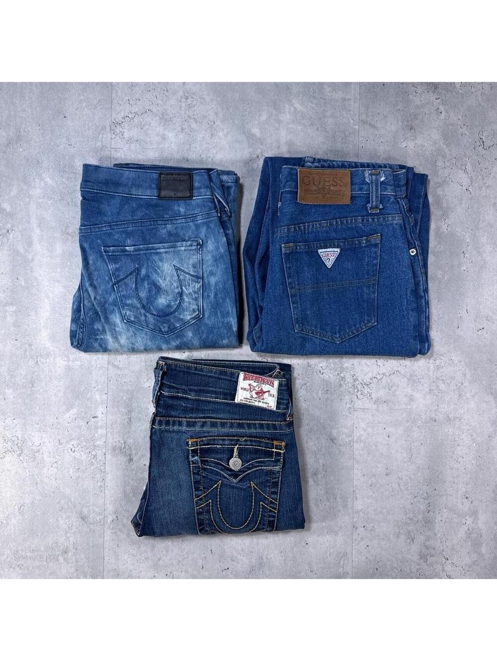 BUNDLE 3 Pair True Religion Guess Halle Jeans Lot